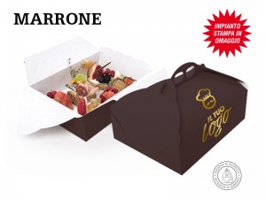 SCATOLE PORTA PASTE PERSONALIZZATE MARRONE